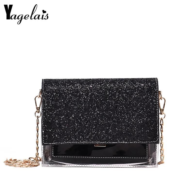 2019 модный бренд Для женщин сумки с узором из пайеток простые женские через плечо