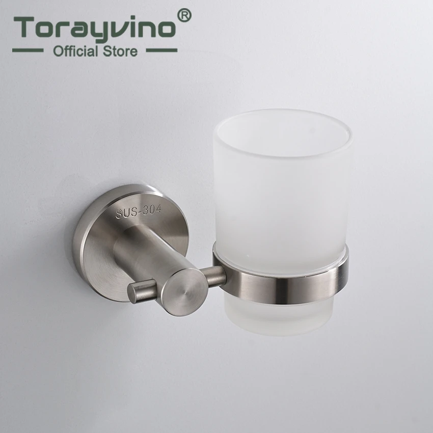 Torayvino хромированная никелевая щетка настенный держатель для зубной щетки из