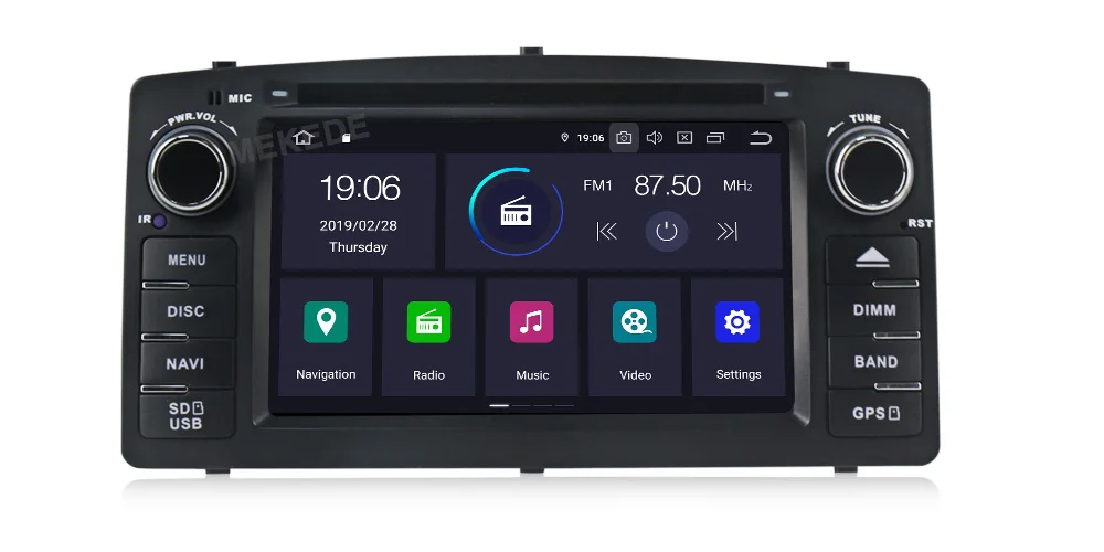 MEKEDE DSP 2G ram 16G rom Android 9,0 четырехъядерный автомобильный аудио dvd плеер gps для BYD F3 Toyota Corolla E120 2003-2006