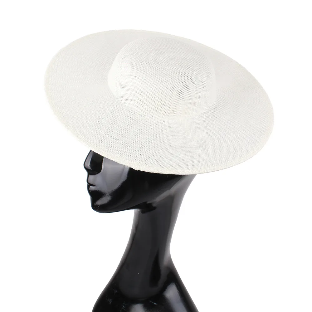 

Beige Circular Hat Shaped Fascinator Base Big Size 30CM Party Headwear Cocktail Fascinator DIY Hair Accessories Bridal Headpiece