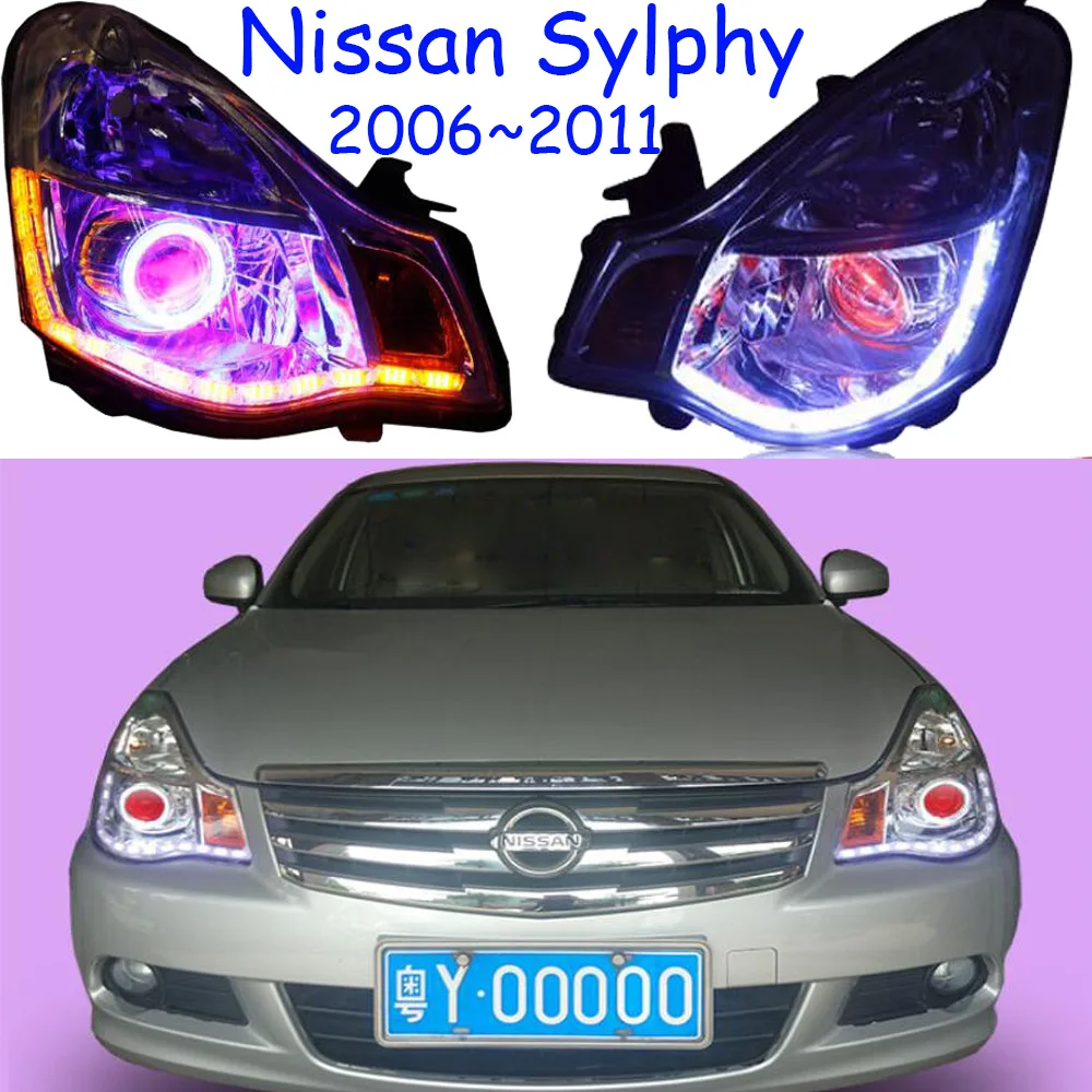 Автомобильные фары для Sylphy sentra головсветильник s bluebird 2006 ~ 2011 года светодиодный