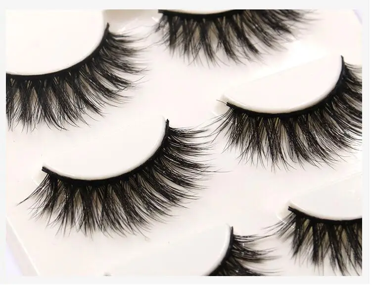 

HBZGTLAD 3Pairs Natural Long 3D False Eyelashes Makeup Handmade Thick Fake Eye Lashes Extension Tools