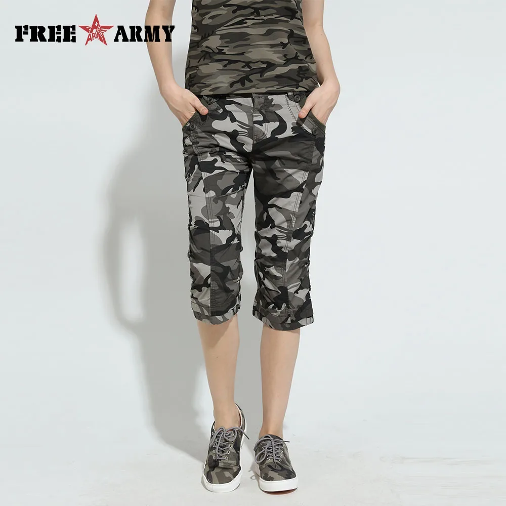 Женские камуфляжные брюки до колен со средней посадкой|pants scarf|pants fallshorts 2xl |