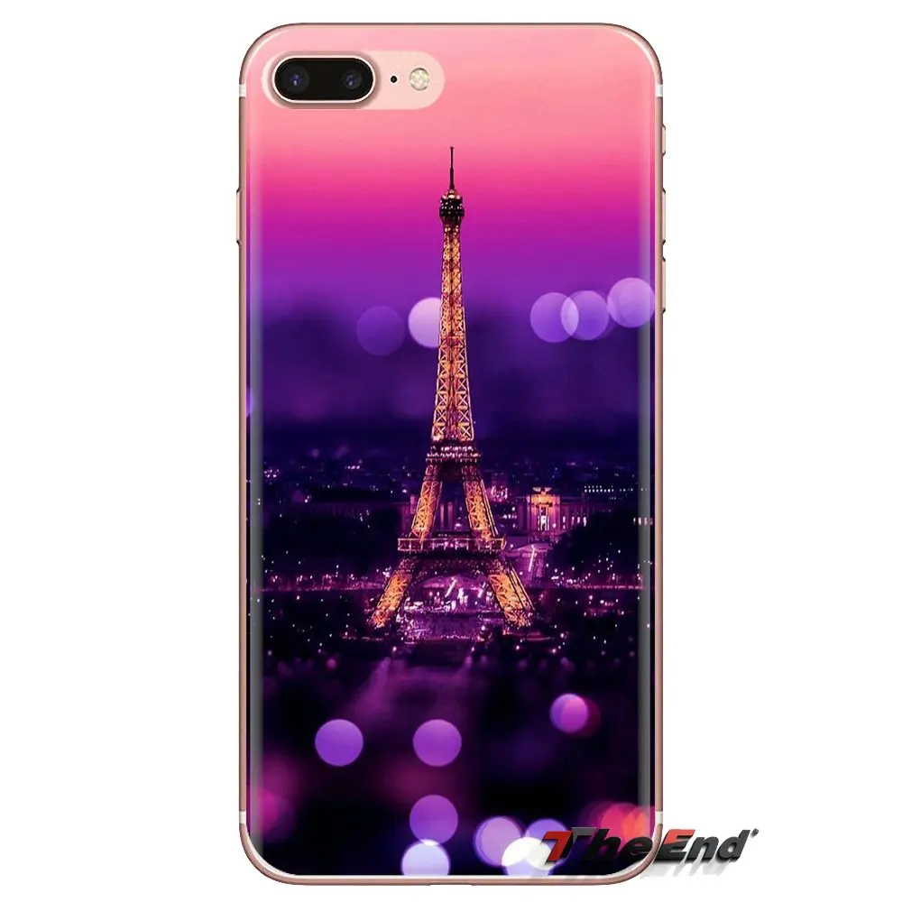 Париж Франция Эйфелева башня ночь прозрачный ТПУ чехол для iPod Touch Apple iPhone 4 4S 5 5S SE 5C