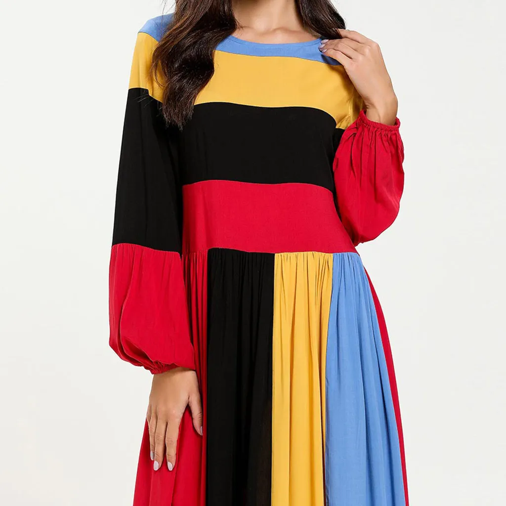 Женская мода мусульманское платье одежда женское 2019 повседневное кафтан из