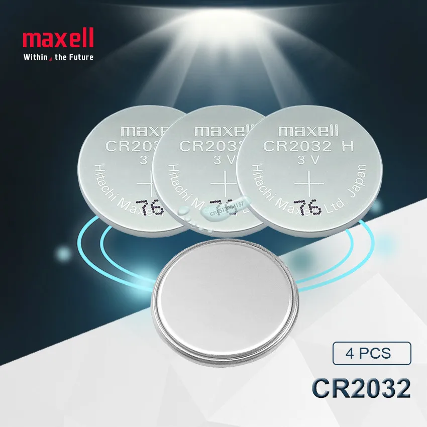 4 шт., maxell,, Новая батарея cr2032, 3 в, кнопочный элемент, монета, батареи для часов, компьютерная игрушка, пульт дистанционного управления cr 2032