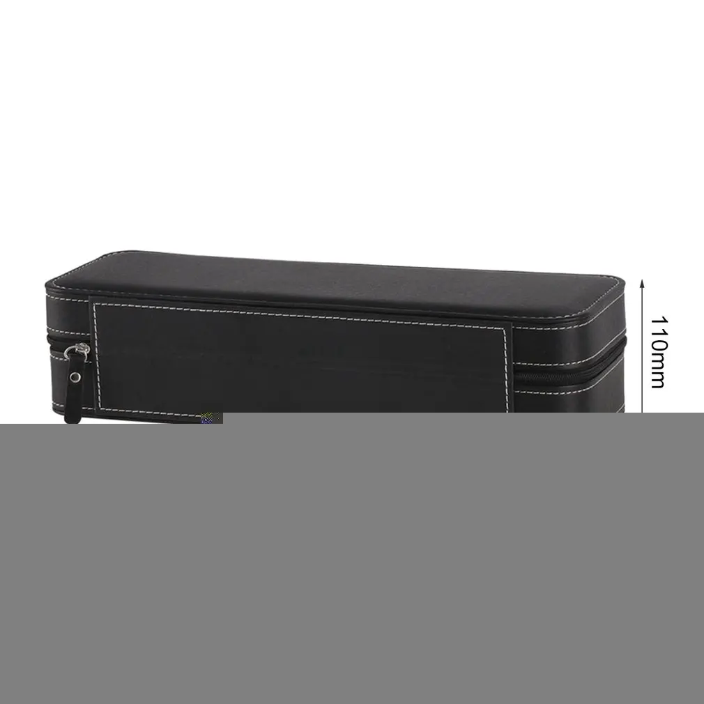 6 отделений черный серый искусственная кожа практичный держатель для хранения