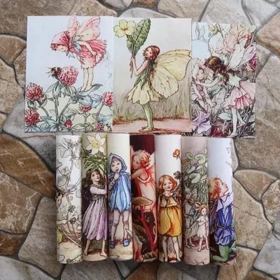 10styles Mixed 12*16 см 10 шт. цветок фея серии Холст Ткань Лоскутная Ткань DIY шитье позиционирование ткань домашний материал для сумки/кошелек SL-108 - Цвет: 10styles Mixed