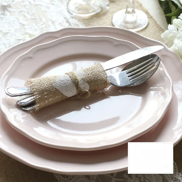 20 шт 10 см европейские сельские Ретро джутовые кольца для салфеток свадебные