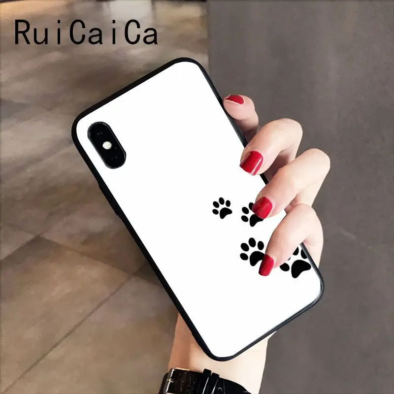 A7 RuiCaiCa отпечаток лапы собаки клиент высокого качества чехол для телефона iPhone 8 7 6S 6Plus X XS MAX 5 5S SE XR 10 Чехол - Цвет: A7