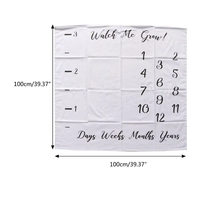 

Baby Blanket For Photos Background Photography Monthly Growth Milestone Numbers Props Stroller Cover Anniversary newborn wrap