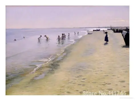 

danish art Summer Day at the South Beach of Skagen Peder Severin Kroyer paintings for sale High quality Hand painted