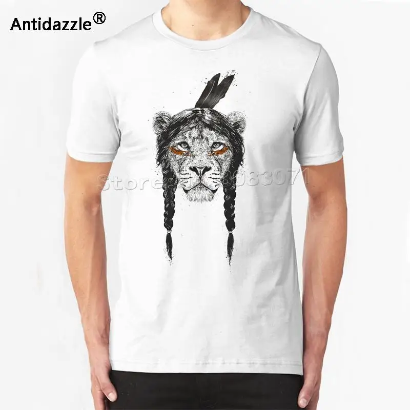 Antidazzle 2017 мода воин Лев индийский персонаж забавный мультфильм мужская футболка с