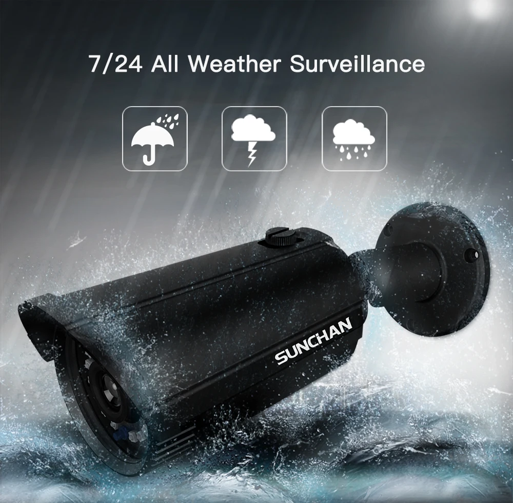 SUNCHAN 2.0MP домашней безопасности Камера Системы 2 мегапикселя Full HD 1080P 16 канальный DVR