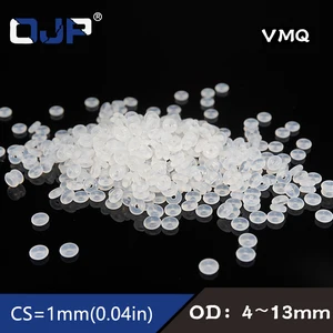 Белое Силиконовое уплотнительное кольцо, 10 шт.лот, силиконVMQ, толщина 1 мм, OD45678910111213 мм, уплотнительное кольцо, резиновая прокладка, кольца, шайба