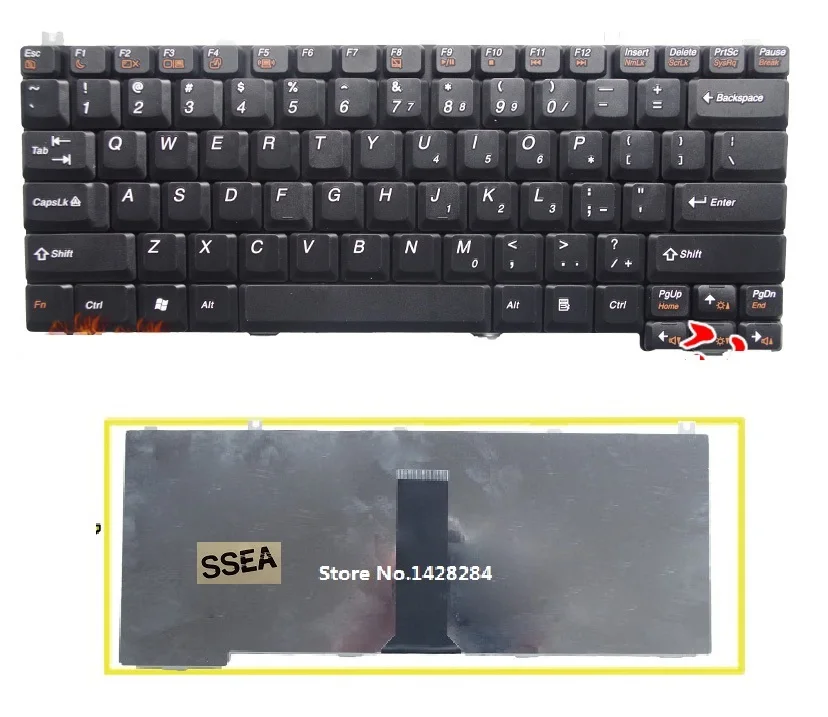 Новая клавиатура SSEA для ноутбука Lenovo E46 E46A E46L E47 E47A E47G Черная | Компьютеры и офис