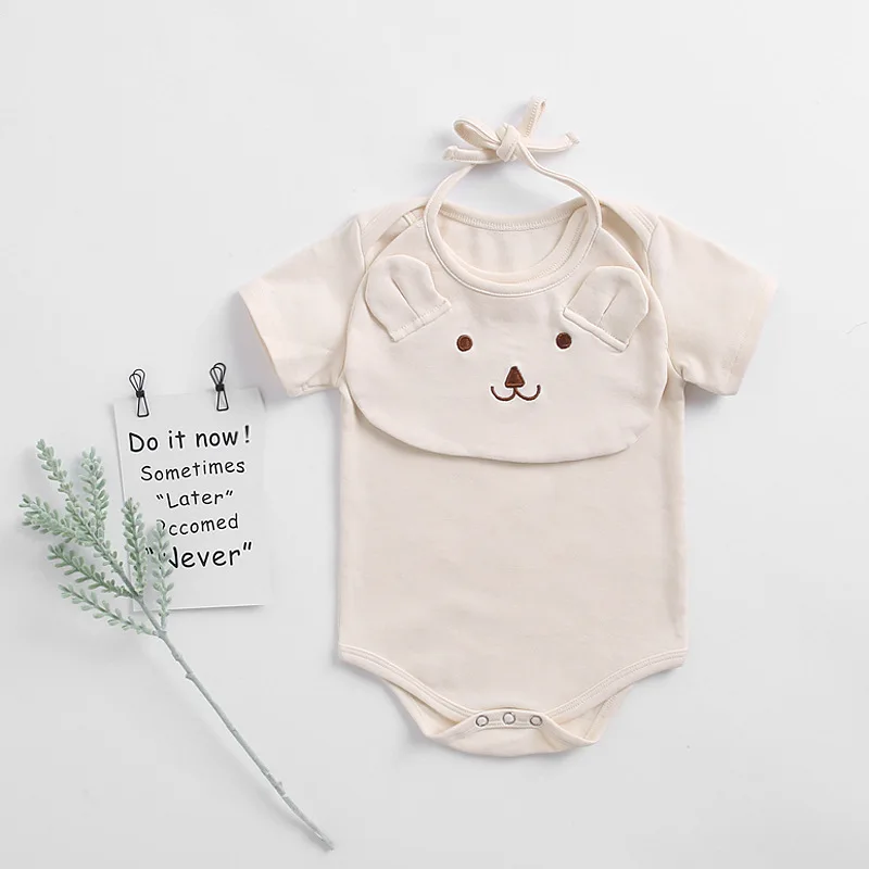 

New Summer 2019 Girl Baby Pure cotton cute cartoon Short Sleeve romper infant round collar jumpsuit children clothing