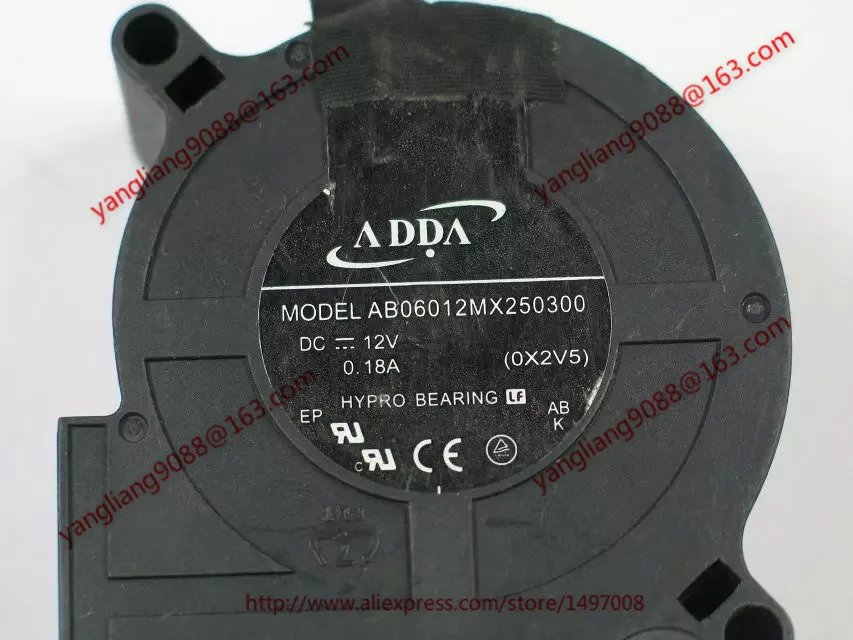 Охлаждающий вентилятор для сервера ADDA AB06012MX250300 (OX2V5) 12 В постоянного тока 0 18 А 40x40x28