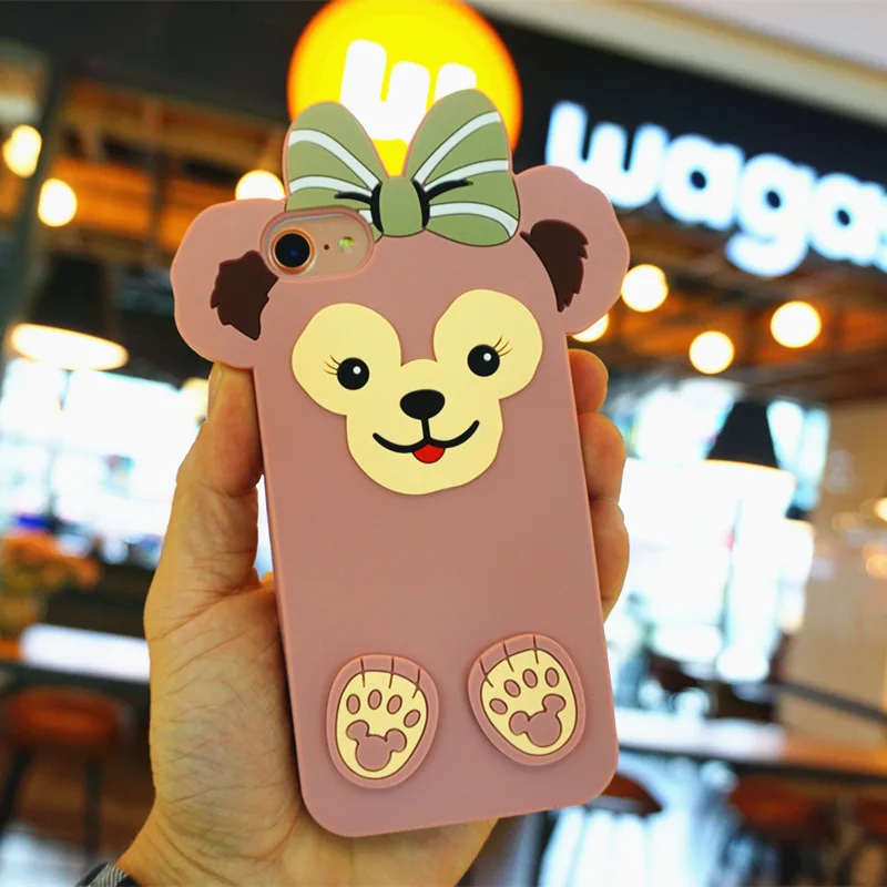For iPhone 8 8Plus Cute Duffy Bear soft Case Cartoon shelliemay Cover Shell for XS max XR X 6 6S 6SPlus 7 7plus case |