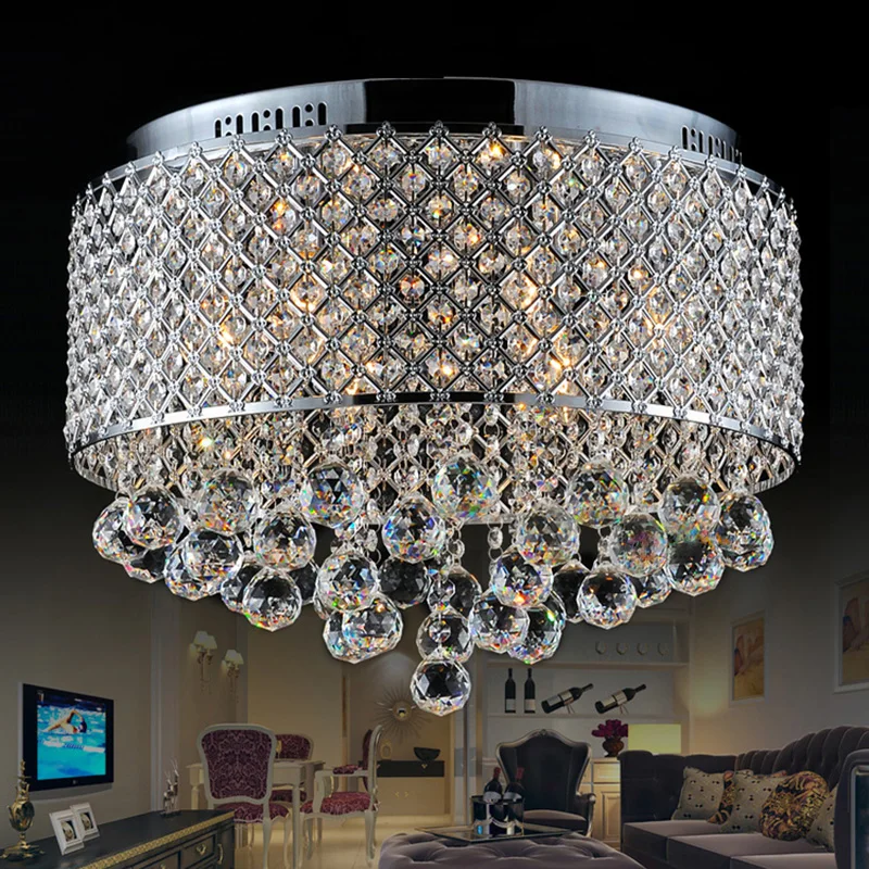 

modern simple crystal droplight chandelier for dining bedroom lighting