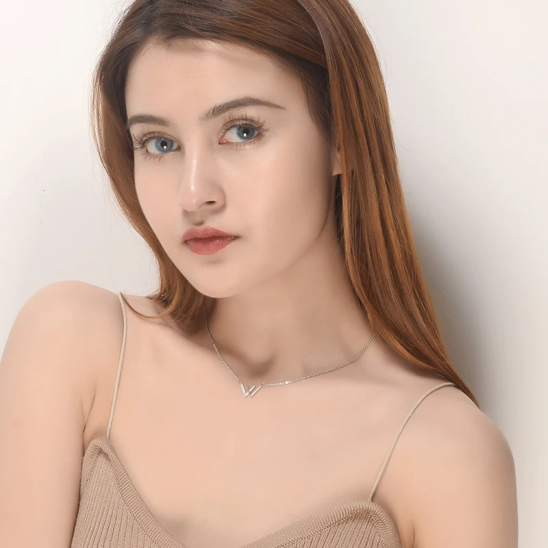 2018 г. Модные женские ювелирные колье Letterluxury серебряный цвет минималистский ААА