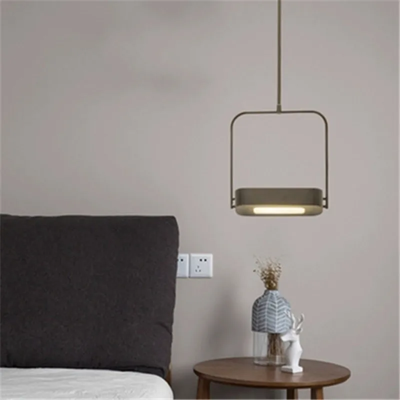 

Nordic Minimalist Loft Pendant Light Creative American Vintage Bar Study Restaurant Bedroom Bedside Led Suspension Lights