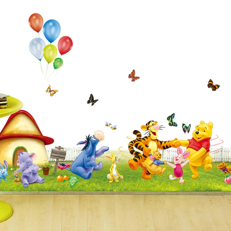 Милые съемные настенные наклейки с Винни пухом для детской комнаты домашний