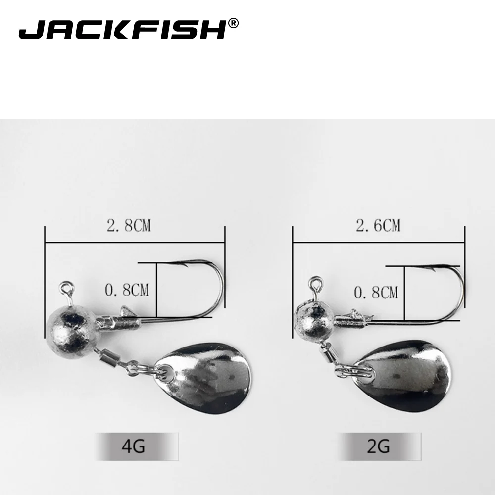 Рыболовный крючок JACKFISH со свинцовой мормышкой и блёстками 2 г/4 г 5 шт./лот крючки
