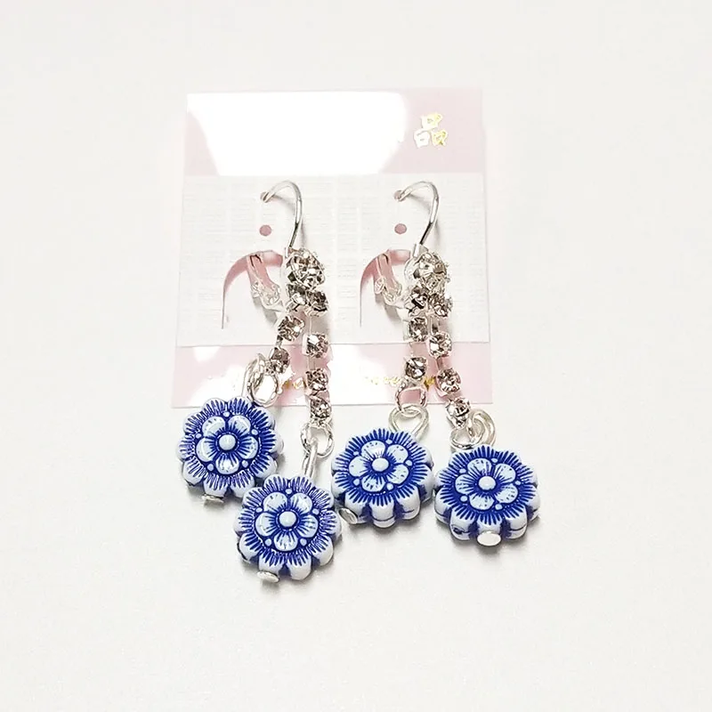 LELX новый дизайн кристалл с конфетами серьги с цветочным кулоном для женщин Висячие серьги ювелирные изделия шесть цветов LELX новый дизайн кристалл с конфетами серьги с цветочным кулоном для женщин Висячие серьги ювелирные изделия шесть цветов