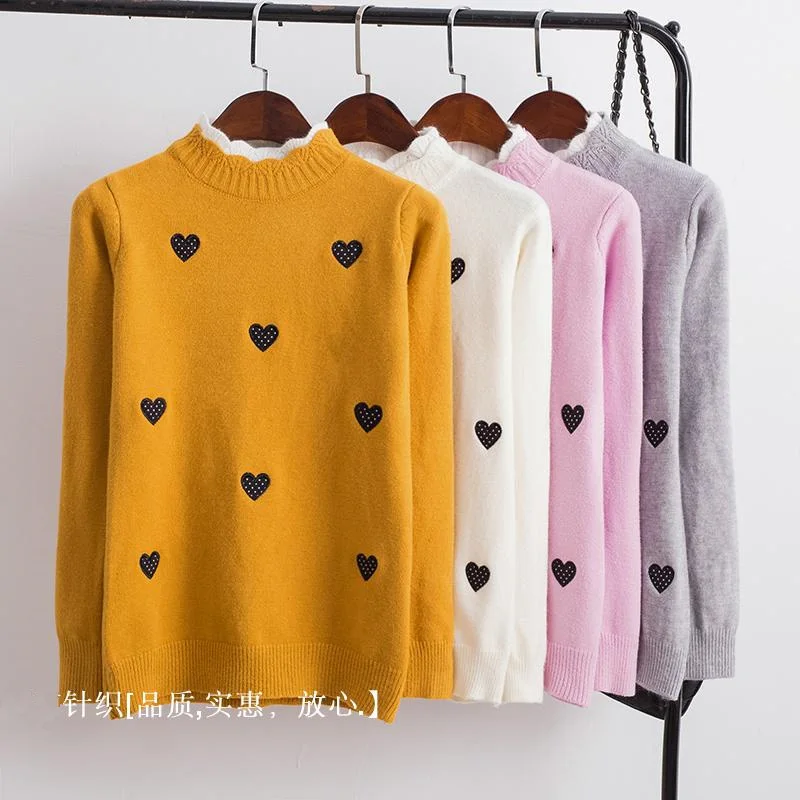 

Women Pullover Sweater Long Sleeve Yellow Fashion knitted Spring Casual New arrival Pullovers Tops Ladies Knitwear Outwear