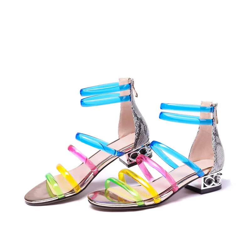 ASUMER/Новинка 2020 года Летние босоножки Женская обувь на молнии и низком каблуке