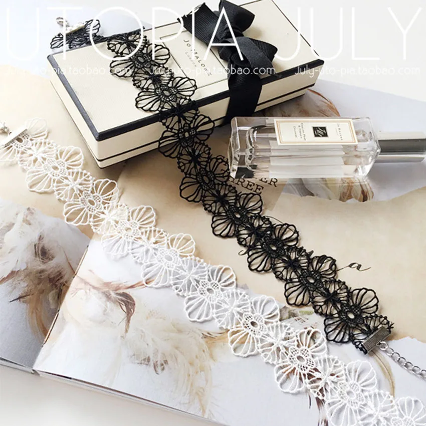 2017 Black Lace Choker Necklace for Women Flower Chocker Boho collar Summer Bijoux Femme Collier Collares | Украшения и