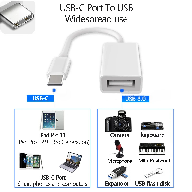 Кабель Reilim type c OTG адаптер USB c к usb камера пианино для ipad pro huawei xiaomi Macbook Pro телефон планшет компьютер конвертер