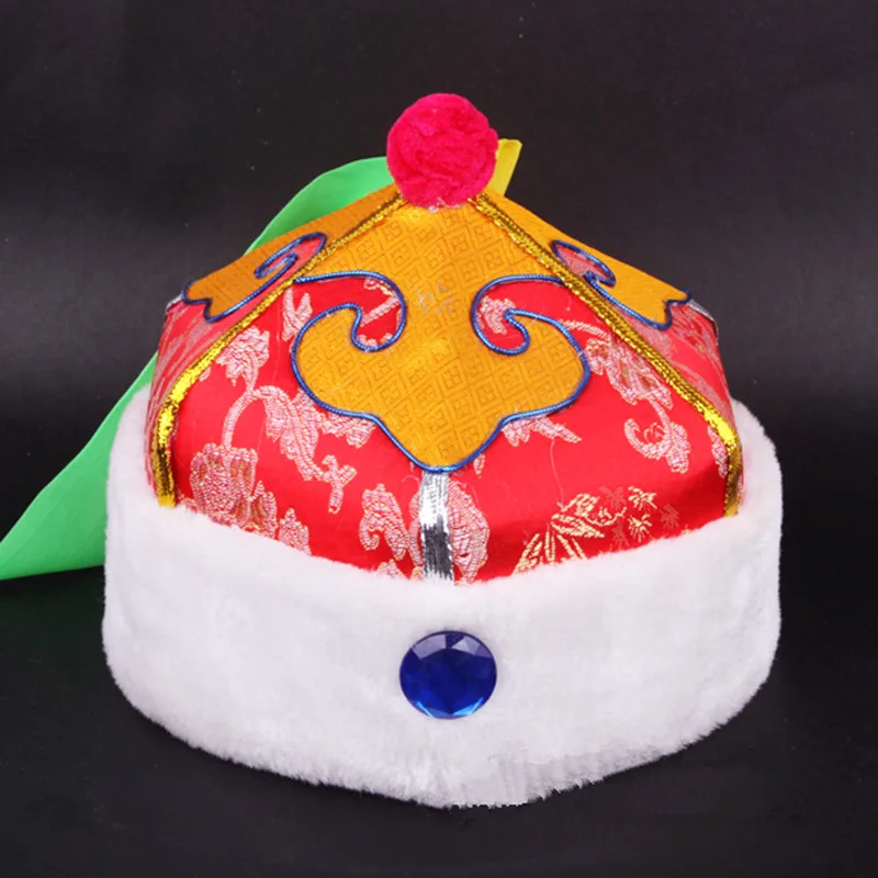 

kids Mongolian Folk Dance headdress minority costumes Hat Mongolian Stage performance hat festival cap winter hat for new year