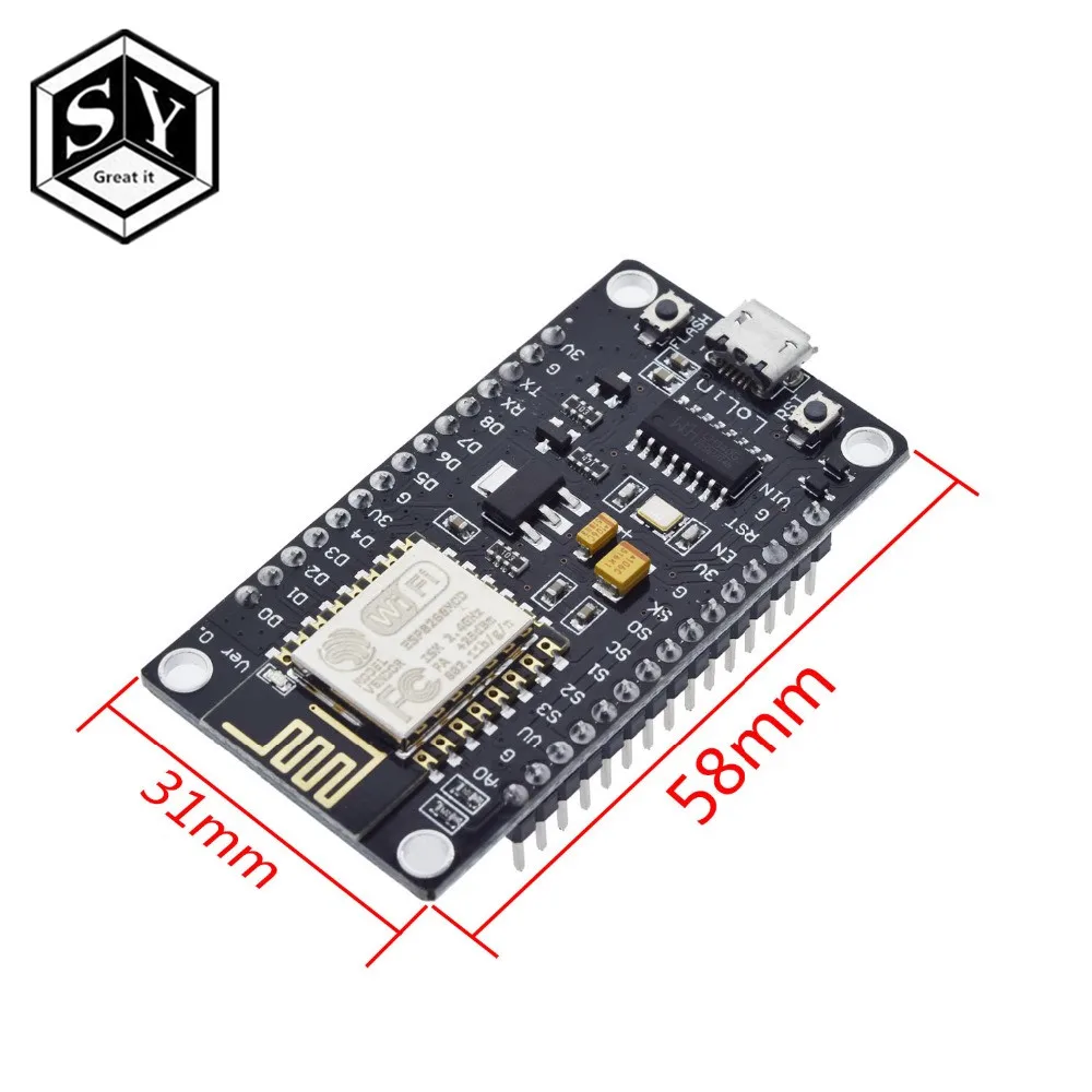 1 шт. Great IT NodeMcu подходит для Node MCU база ESP8266 ESP-12E тестирование DIY макет базовый тестер подходит для NodeMcu V3 для Arduino IDE