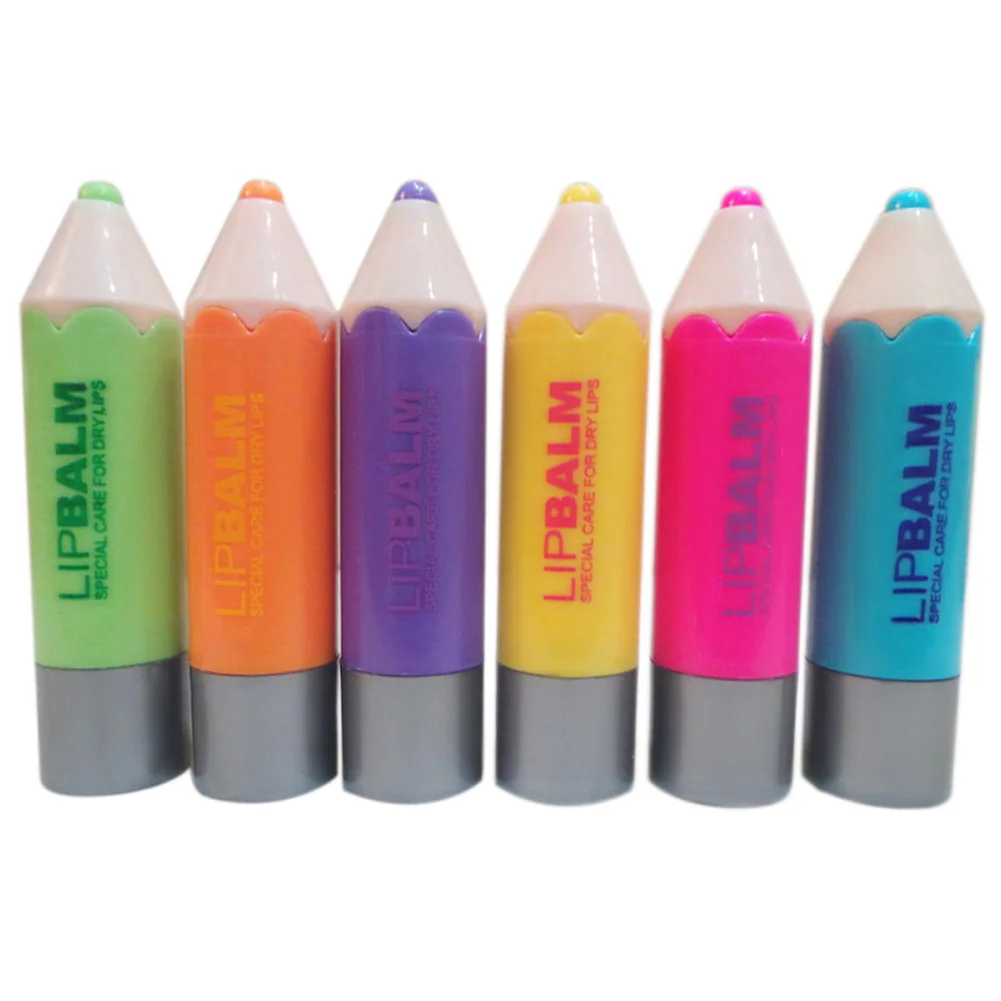 

2017 Nutritious Professional Lip Balm Crayons Funny Pencil Shaped Moisturizer Lip Stick Balm Gloss Tool