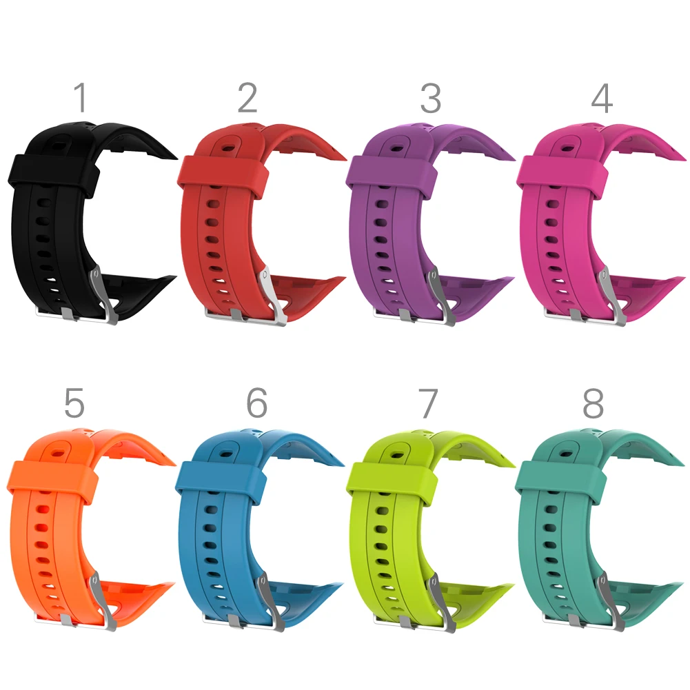 Ремешок ALLOYSEED силиконовый для Garmin Forerunner 10/15 сменный Браслет с металлической