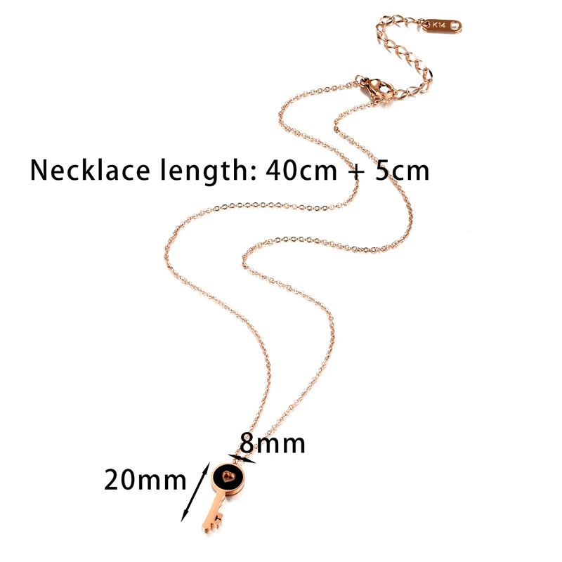 Женское ожерелье с подвеской в форме сердца цвет розовое золото