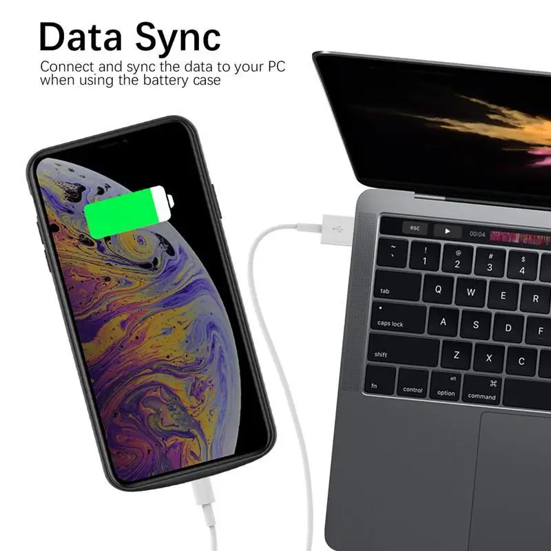 Внешний аккумулятор 3200 мА/ч, чехол для зарядного устройства для iPhone X Xs, перезаряжаемый внешний аккумулятор, чехол для внешнего резервного зарядного устройства для iPhone X Xs