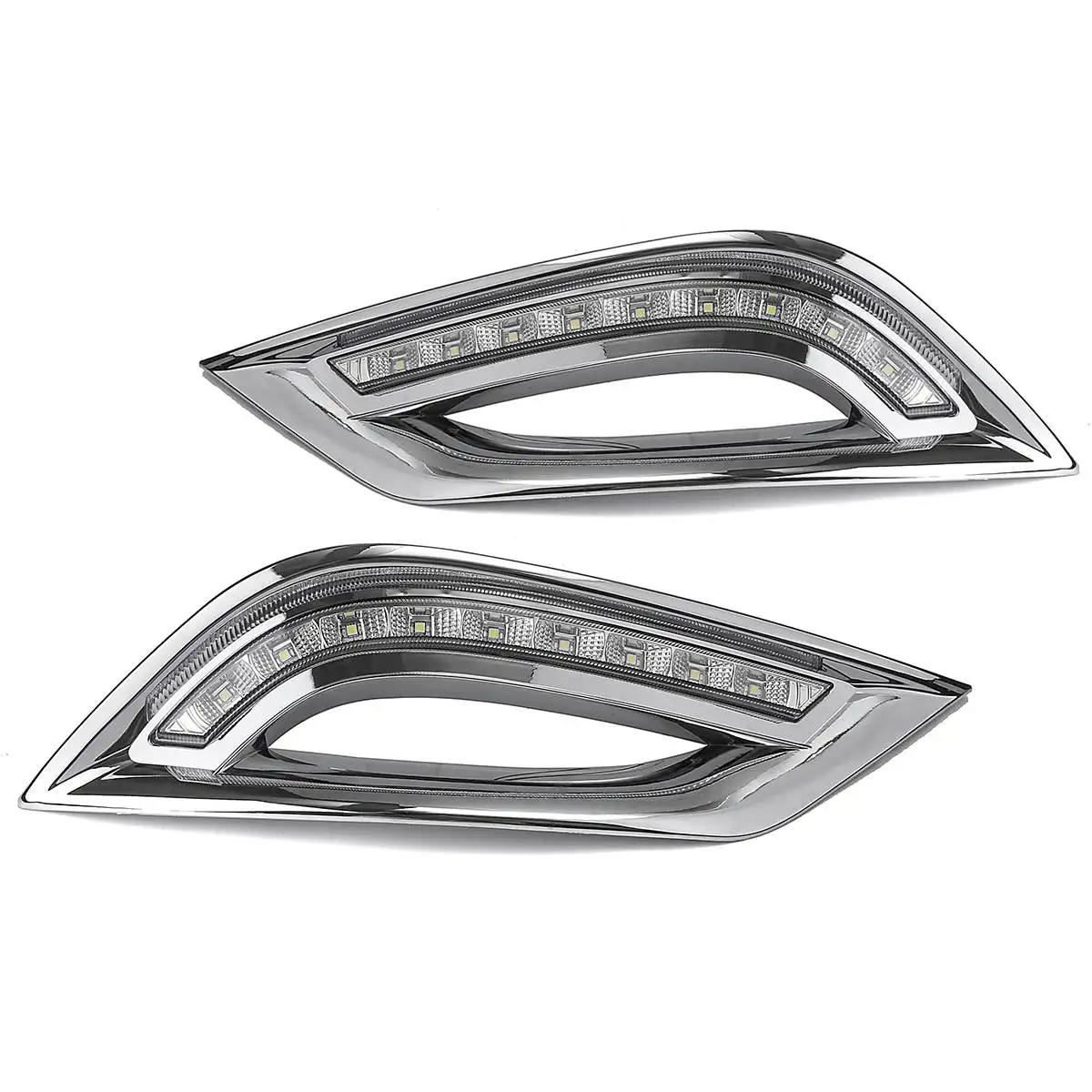 12 В Автомобильный светодиодный DRL для hyundai I45 Sonata 2011 2012 2013 дневные ходовые огни вождения Противотуманные фары контроллер проводка пара черный