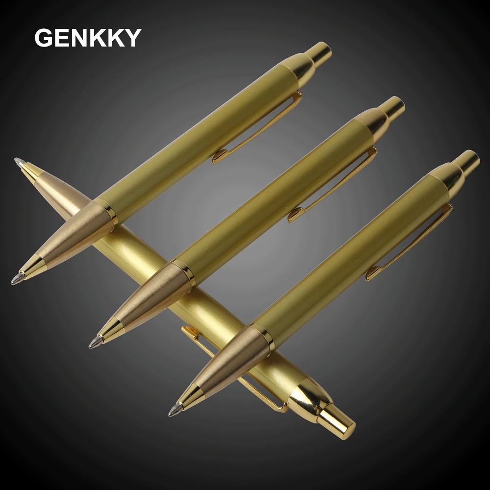 Genkky коммерческий Металл Подарочная шариковая ручка ручки для школы офиса ядро solventborne автоматическая шариковая ручка