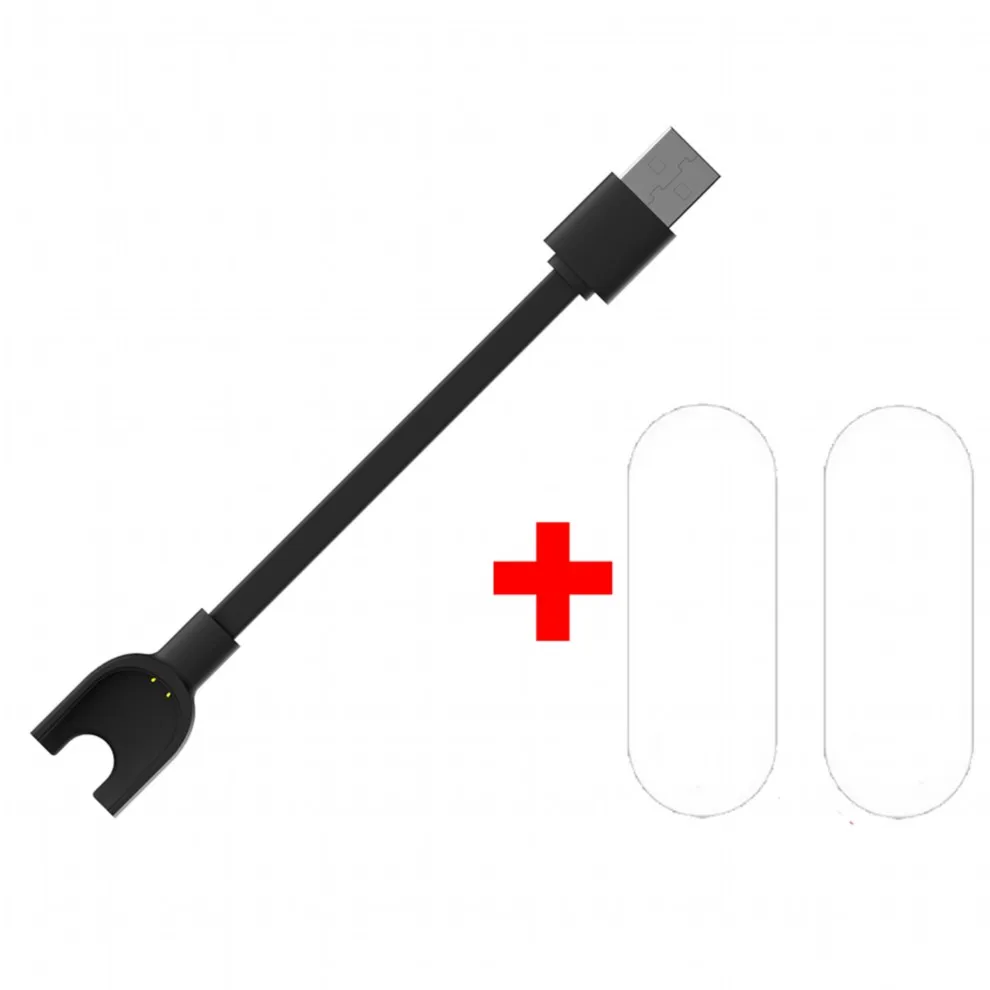Charger add Film Xiaomi Mi группа 3 Зарядное устройство кабель Замена USB Зарядка адаптер для Band3 смарт-браслет ремешок браслет аксессуары - Color: Charger add Film