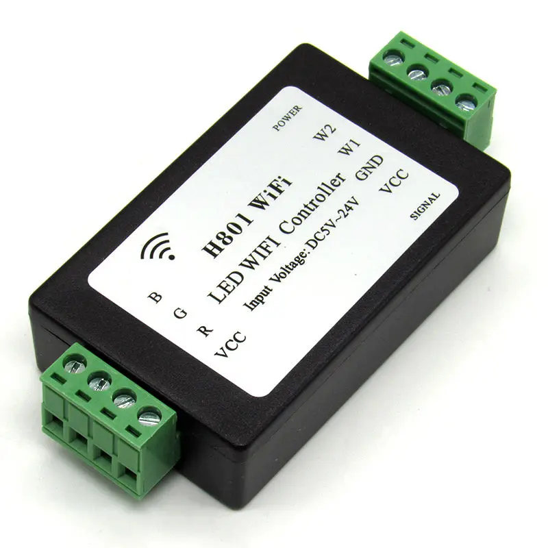 H801 WiFi RGBW светодиодный WIFI контроллер DC5-24V вход 4CH * 4A выход | Лампы и освещение
