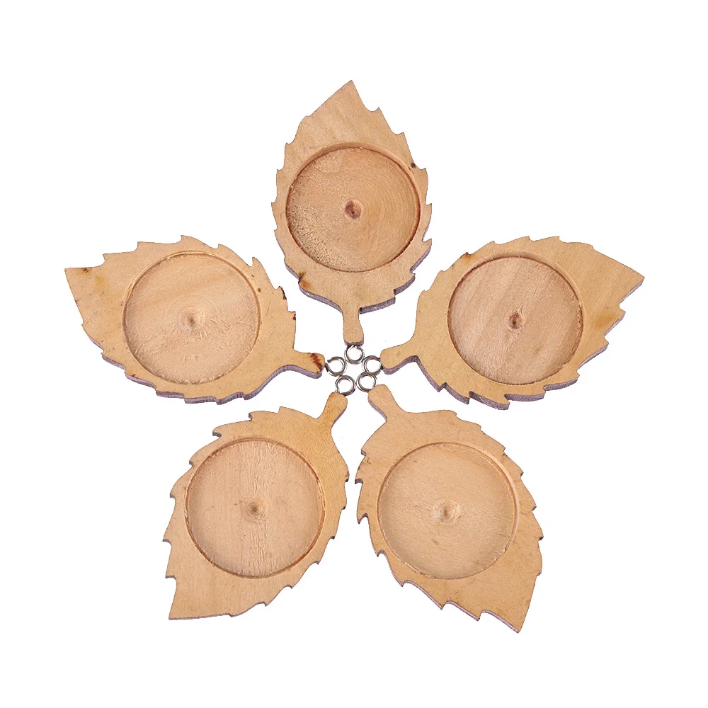 16-Wood color(25mm) 10 шт. полимерная полая рамка деревянное круглое ожерелье Нижний Кронштейн основа уход рамка кулон гнездовая оправа Кабошон DIY ремесло - Цвет: 16-Wood color(25mm)