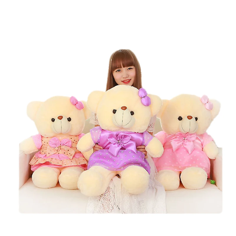 60-100 см 3 цвета плюшевый медведь куклы Ted плюшевые игрушки с Юбка Мягкие Животные