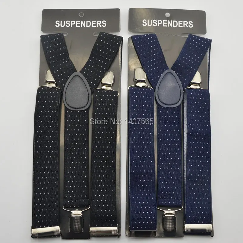 Мужские подтяжки 3 5 см женские большого размера черные темно синие в горошек