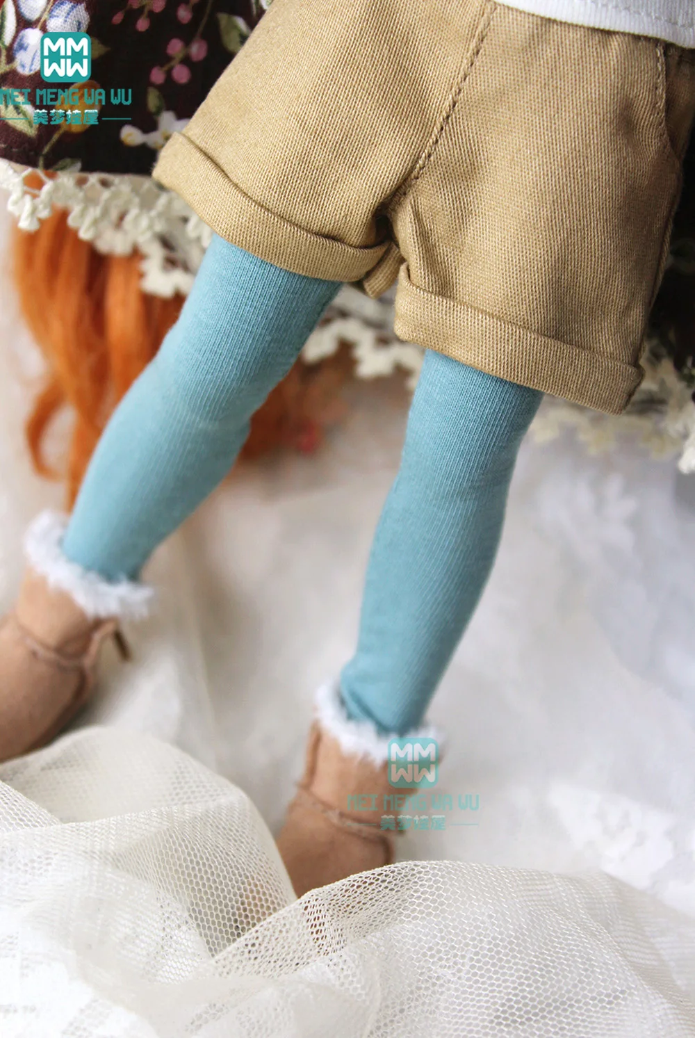 1 шт. модная одежда Blyth doll шорты с отворотами черный джинсовый клетчатый хаки для