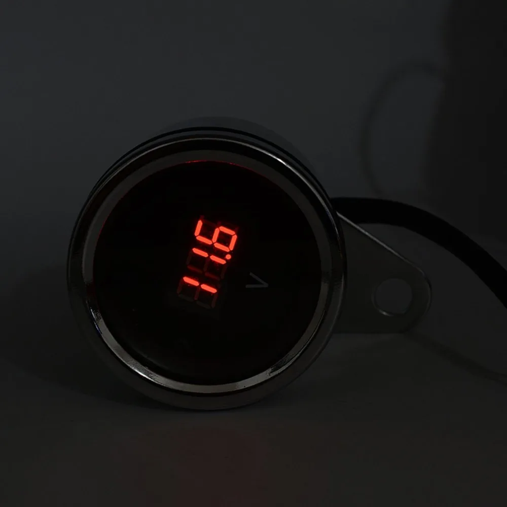 12V светодиодный вольтметр для мотоцикла с цифровым дисплеем, профессиональный водонепроницаемый вольтметр