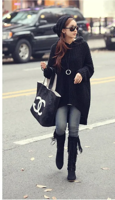 OL Осень-зима 2019 женские Асимметричные комплекты свитеров с капюшоном и рукавами