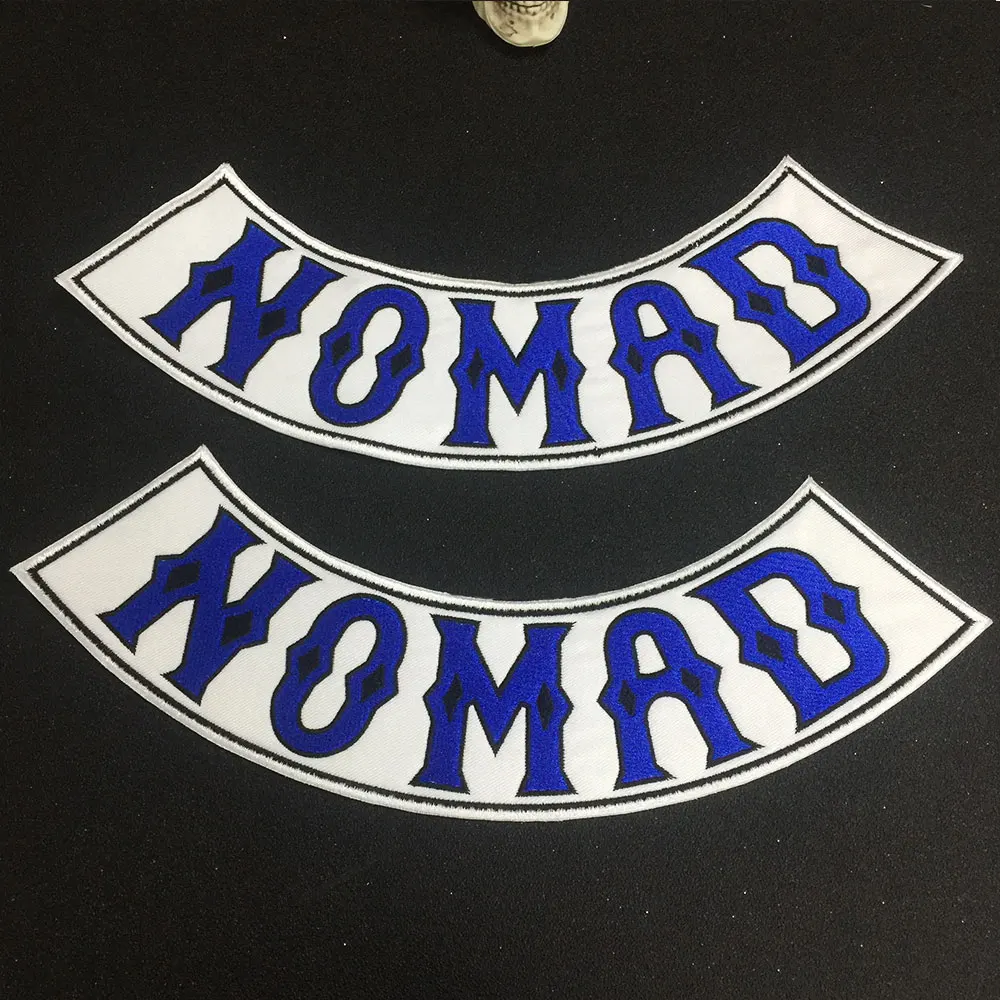 Байкерские нашивки NOMAD для байкеров Байкерский значок в стиле панк со скелетом и
